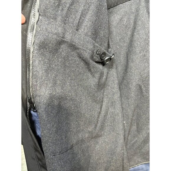 Hart Schaffner Marx Mens Black Smart Coat 46R Wool Lining - Picture 5 of 11